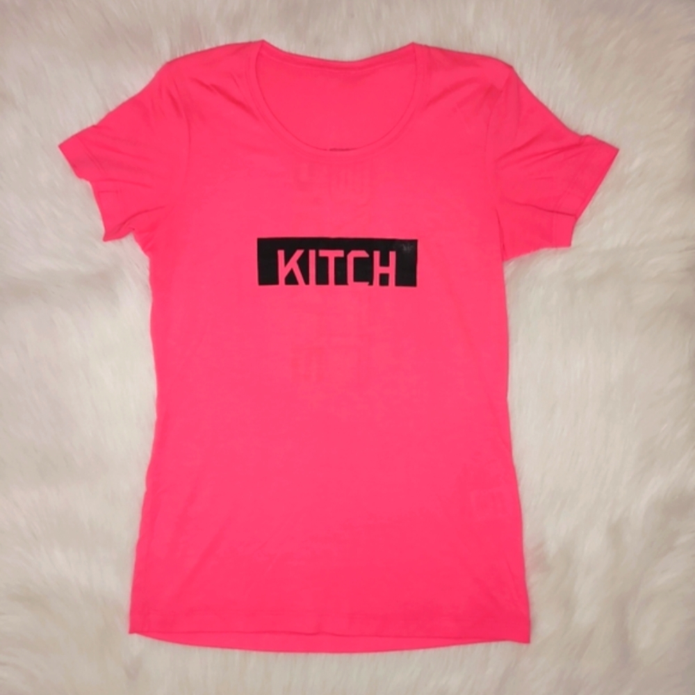 Kitch Hot Pink Pickleball Athletic Short Sleeved Shirt